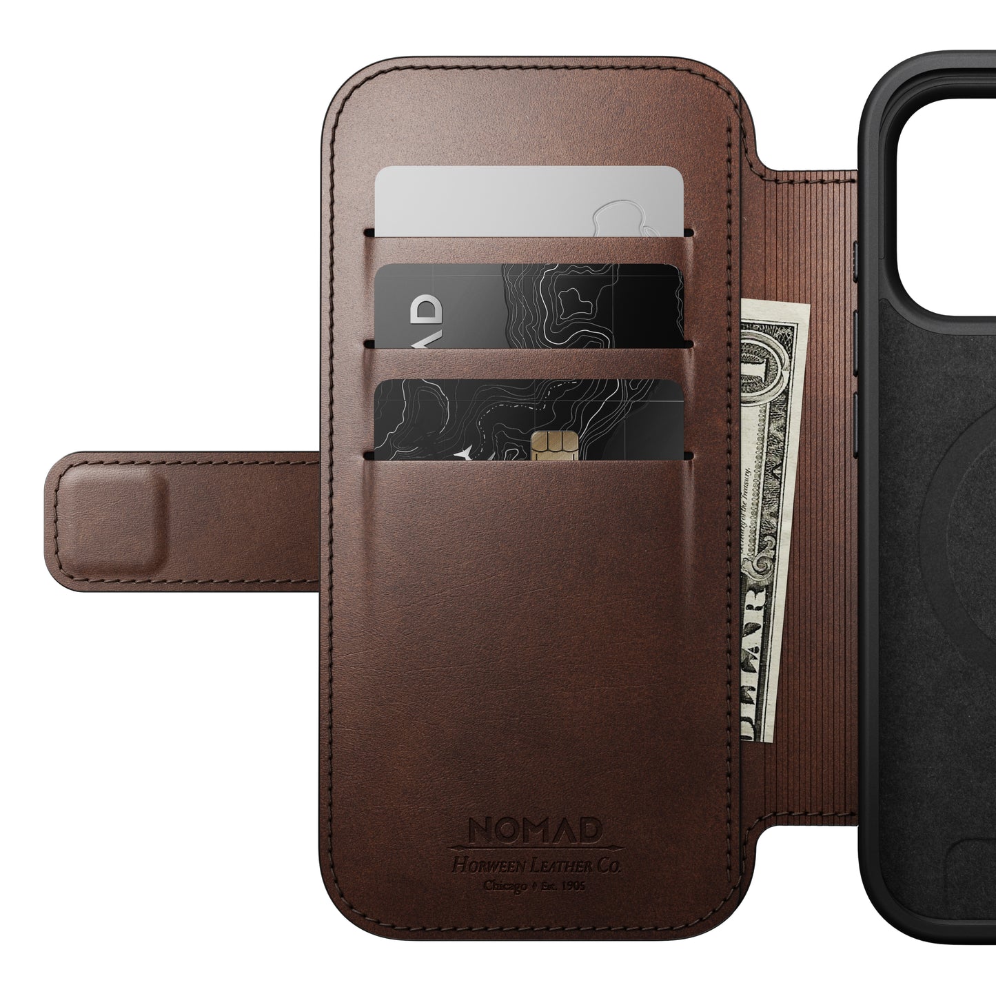 Modern Leather Folio for iPhone 17