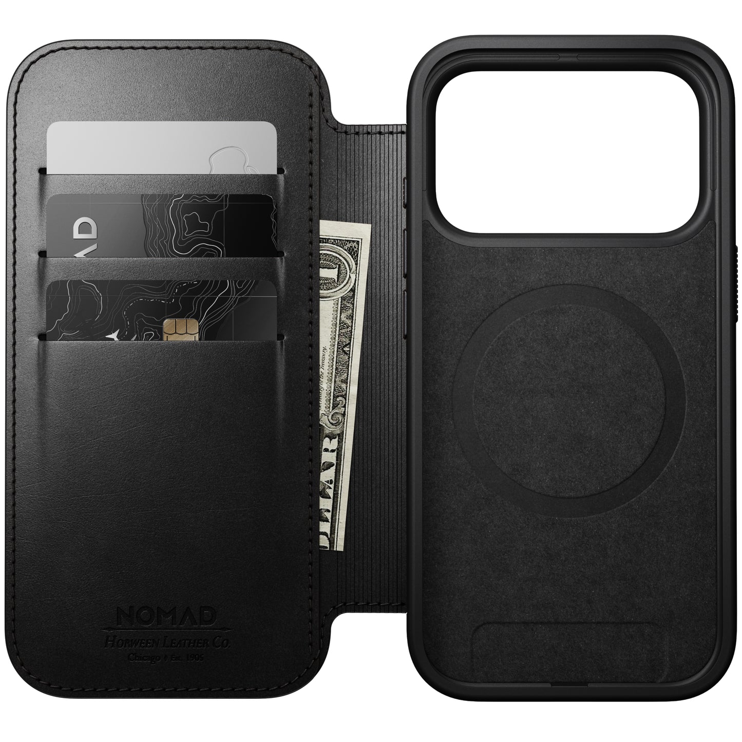 Modern Leather Folio for iPhone 17