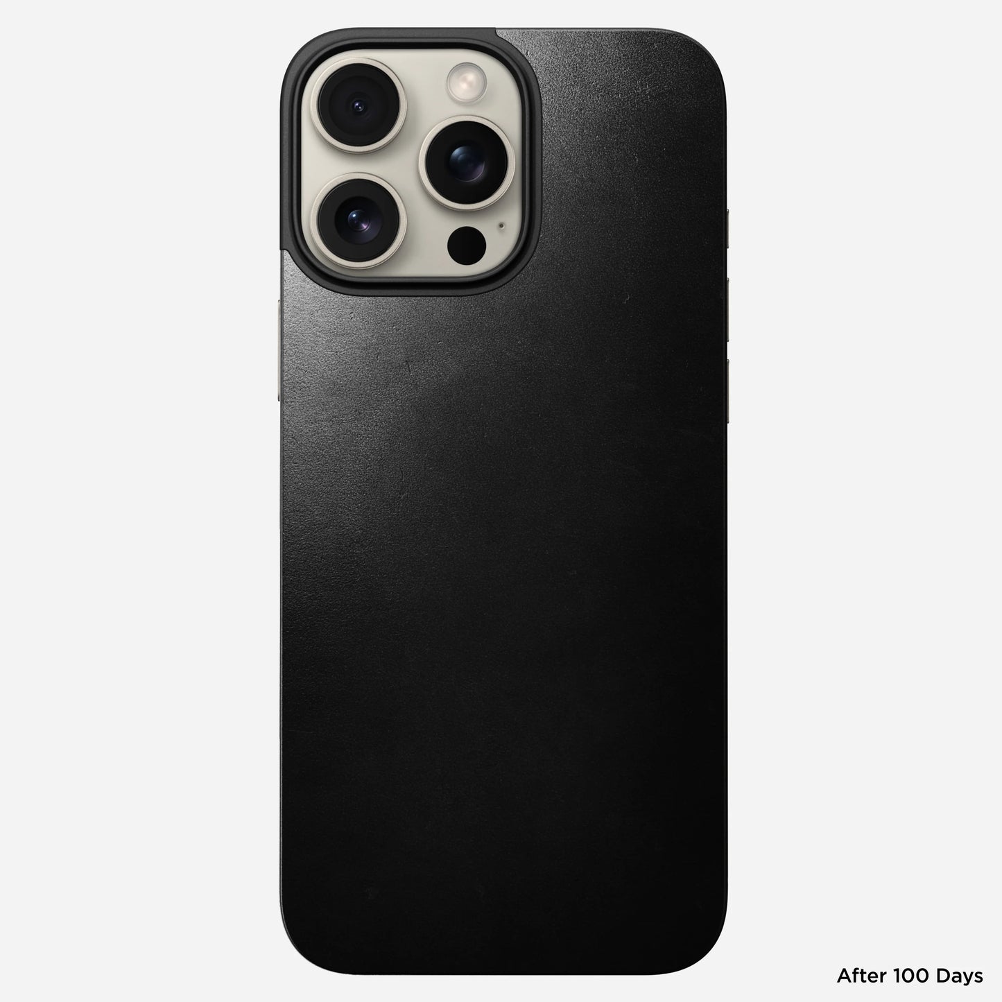 Magnetic Leather Back for iPhone 16 Pro〈Black〉