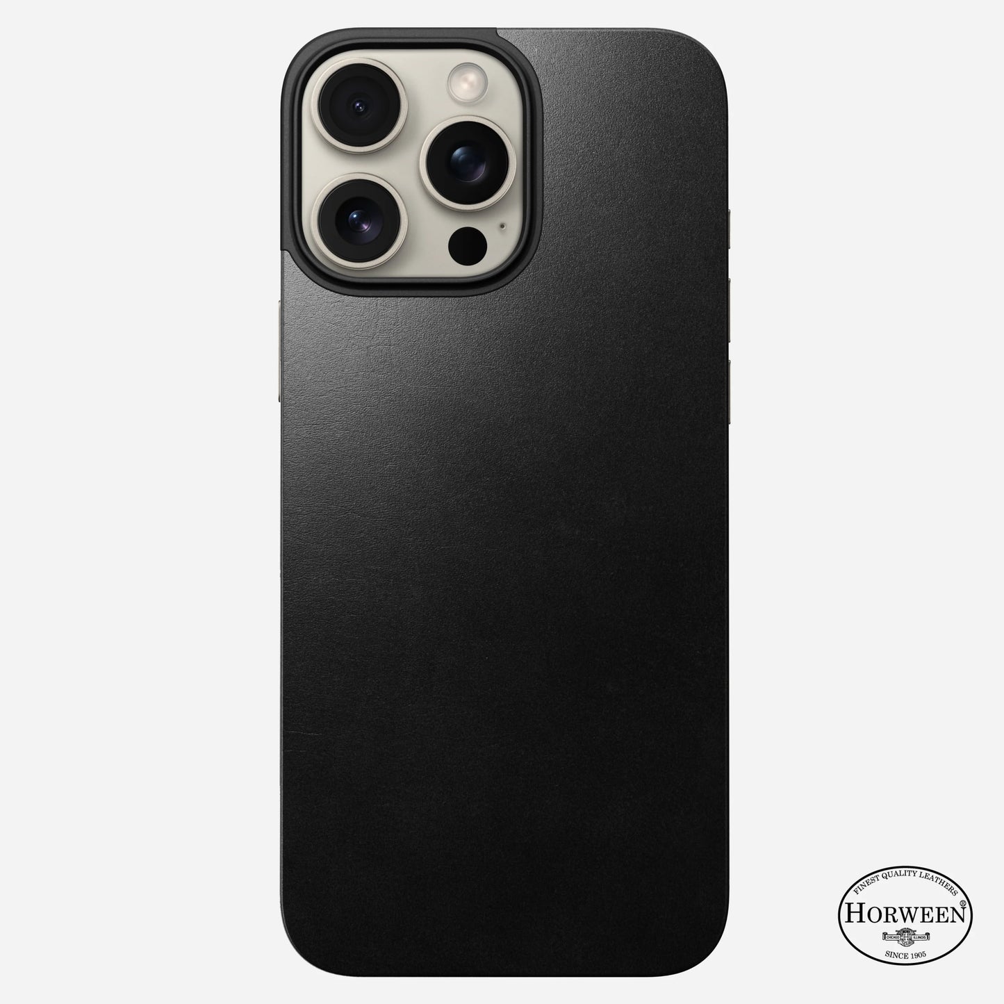 Magnetic Leather Back for iPhone 16 Pro〈Black〉