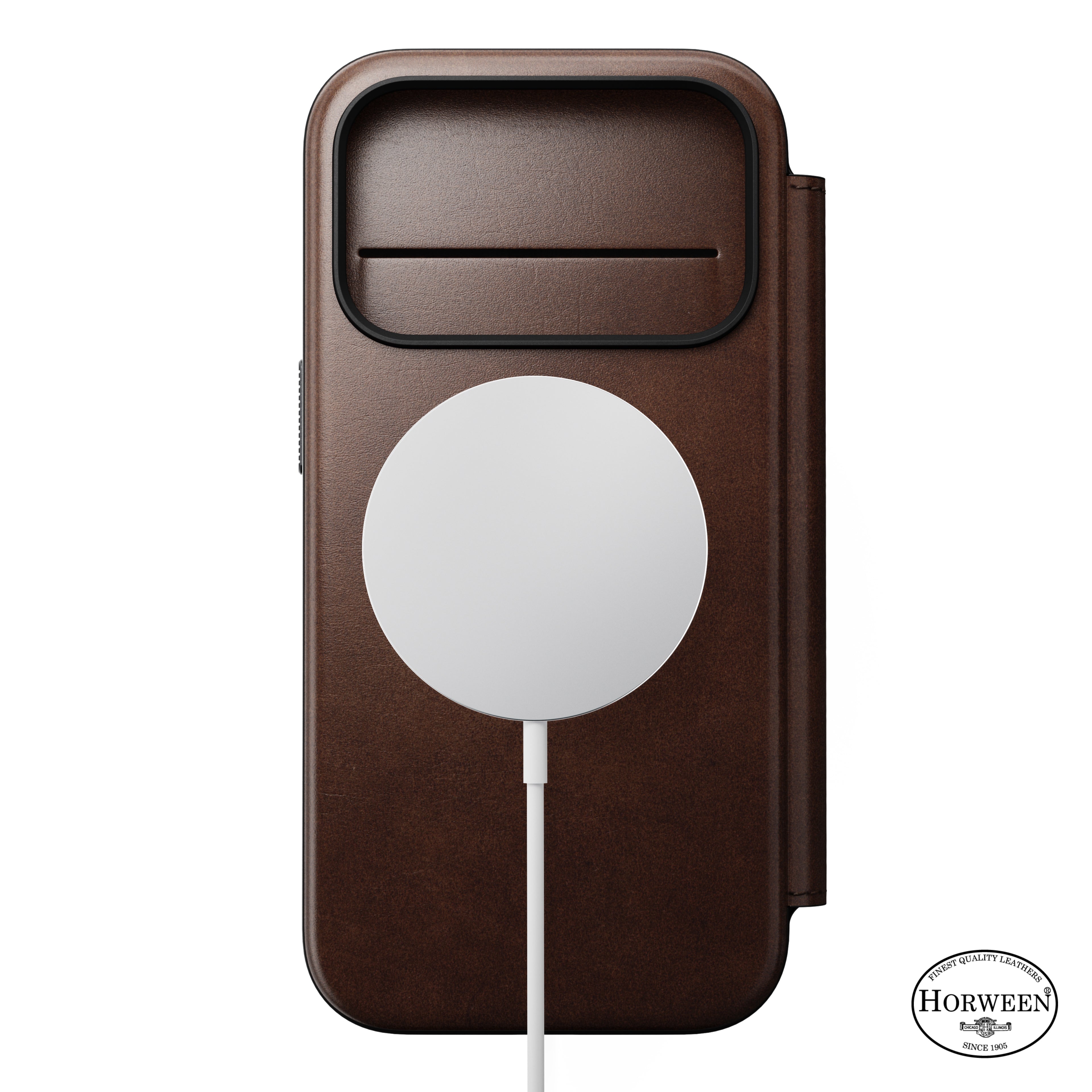 Modern Leather Folio for iPhone 17 – presume