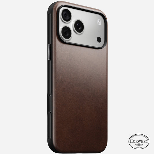 Modern Leather Case Horween for iPhone 18〈iPhone 18 Pro Max〉 Rustic Brown