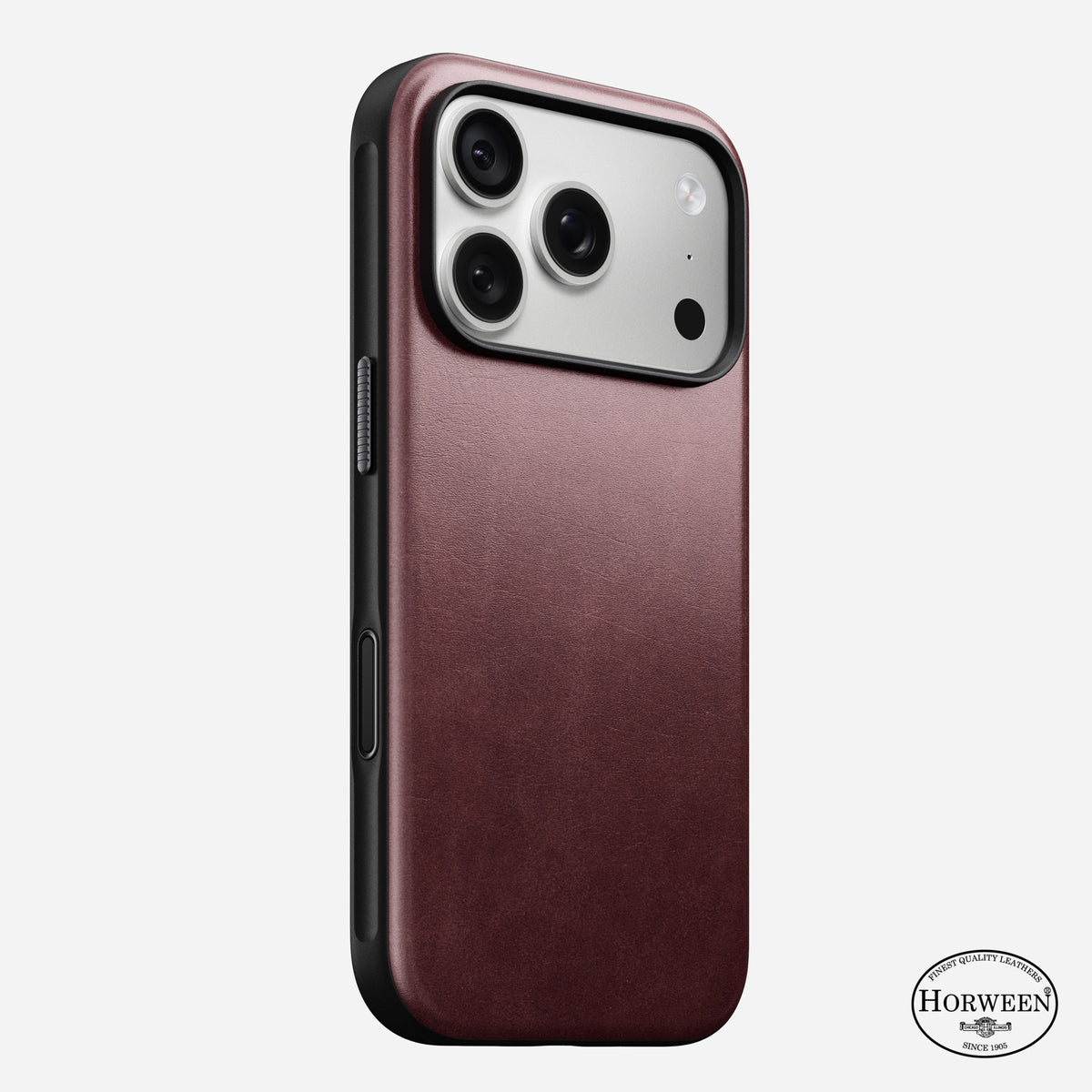 Modern Leather Case Horween for iPhone 18〈iPhone 18 Pro〉 Burgundy