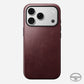 Modern Leather Case Horween for iPhone 18〈iPhone 18 Pro〉 Burgundy C_LOGO_PHONE