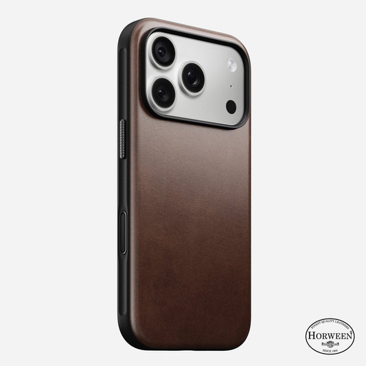 Modern Leather Case Horween for iPhone 18〈iPhone 18 Pro〉 Rustic Brown