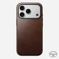 Modern Leather Case Horween for iPhone 18〈iPhone 18 Pro〉 Rustic Brown C_LOGO_PHONE