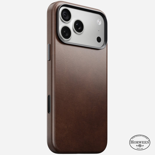 Traditional Leather Case Horween for iPhone 18〈iPhone 18 Pro Max〉 Rustic Brown