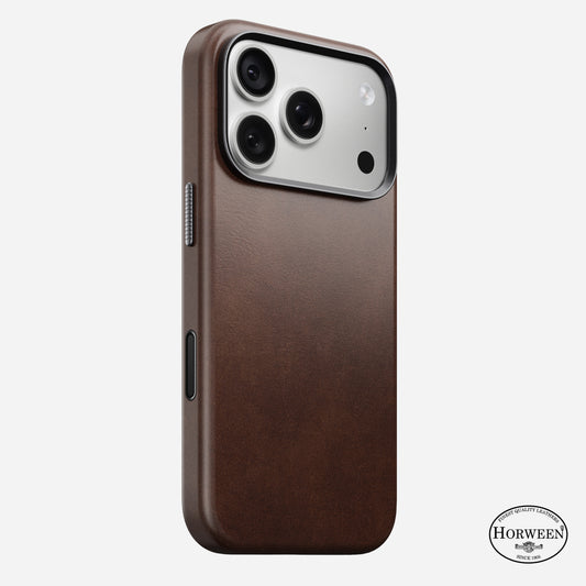 Traditional Leather Case Horween for iPhone 18〈iPhone 18 Pro〉 Rustic Brown