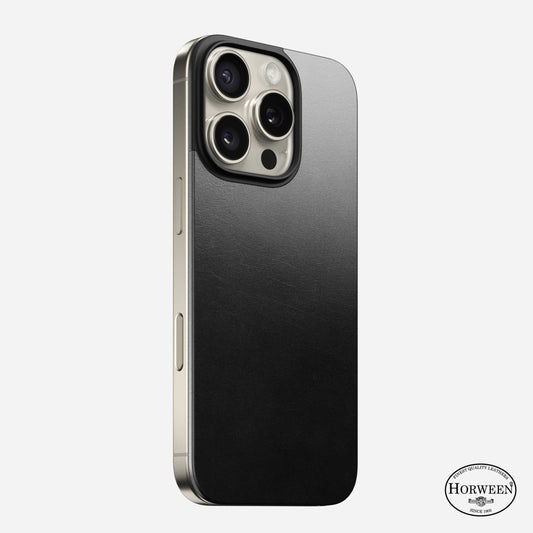 Magnetic Leather Back for iPhone 16 Pro〈Black〉